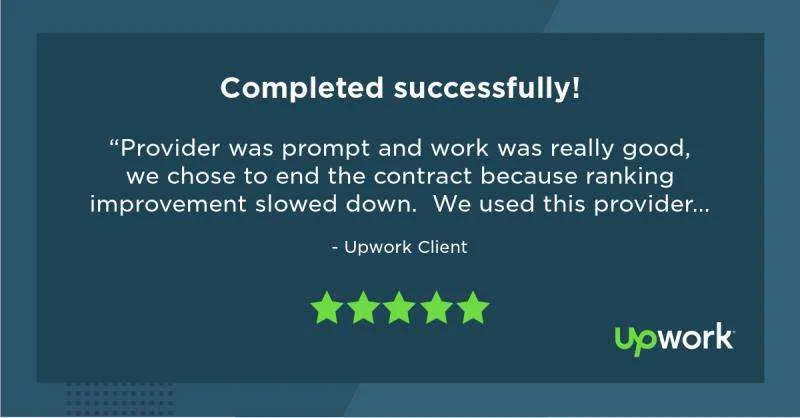 Upwork Reviews of RankON